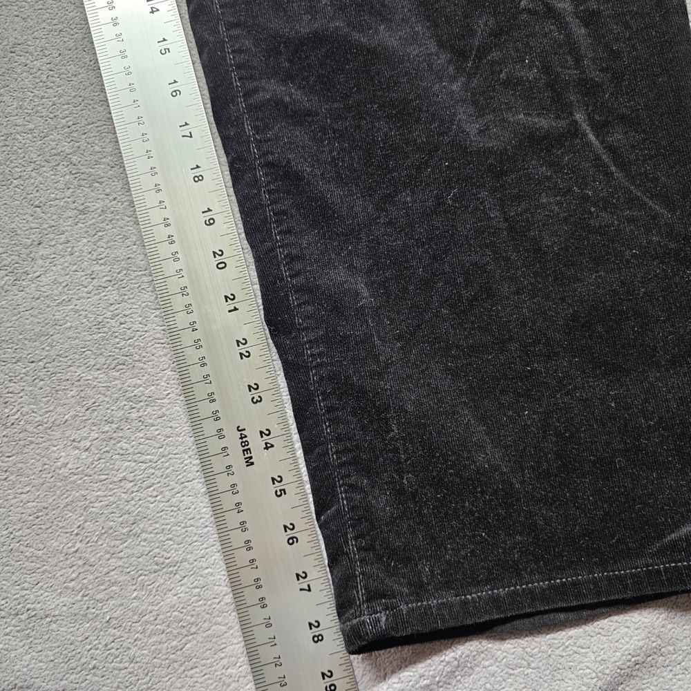 NWT Chaps Corduroy Pants Womens 24W Black Shape Sculpt Slimming Fit Straight Leg - Picture 3 of 9